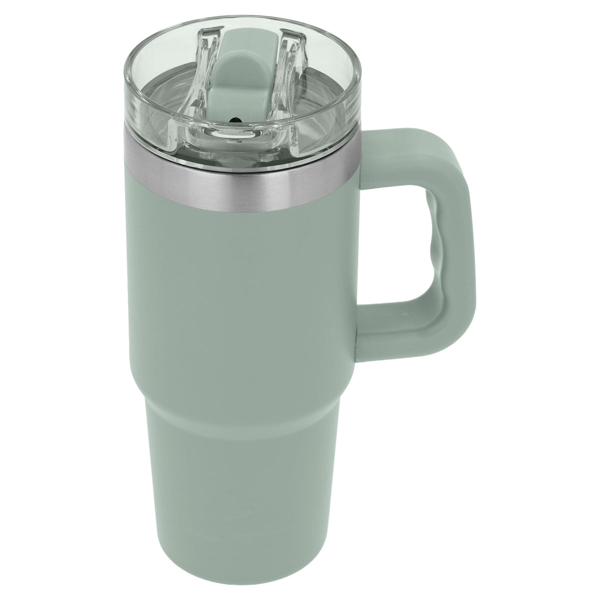 Ozark Trail 30 oz Stainless Steel Insulated Travel Tumbler with Handle and Flip Straw Lid, Rose Shimmer